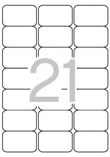 Apli Etiquetas Blancas Permanentes 63.5 x 38.1mm 25 Hojas