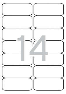 Apli Etiquetas Blancas Permanentes 99.1 x 38.1mm 25 Hojas