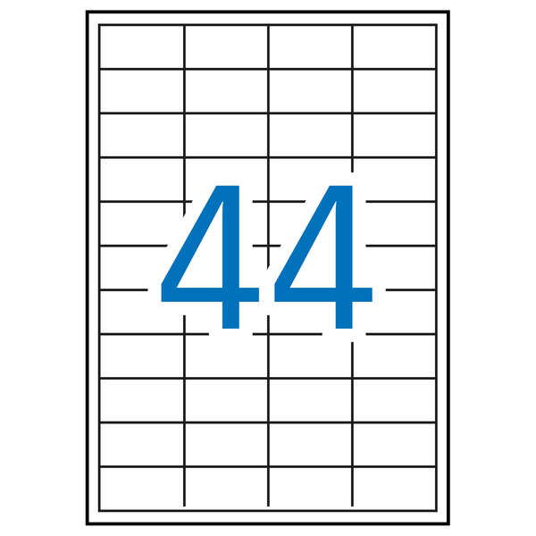 Apli Etiquetas Blancas Permanentes para Laser 48.5 x 25.4mm 250 Hojas