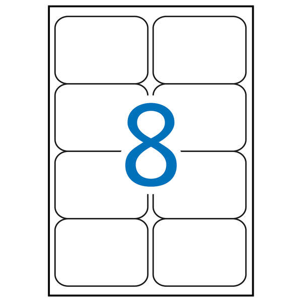 Apli Etiquetas Naranja Fluorescente Permanentes 99.1 x 67.7mm 100 Hojas