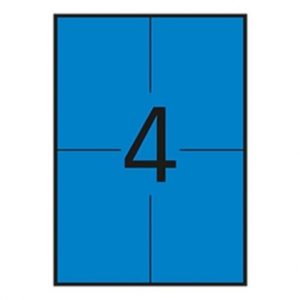 Apli Etiquetas Azules Permanentes 105.0 x 148.0mm 20 Hojas
