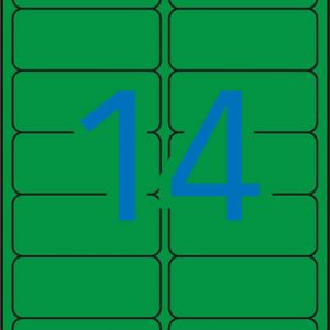 Apli Etiquetas Verdes Permanentes 99.1 x 38.1mm 20 Hojas