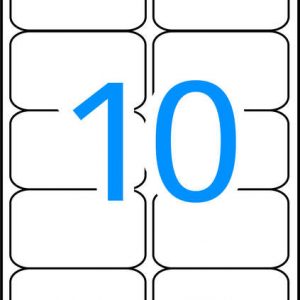 Apli Pack de 200 Etiquetas Resistentes a la Intemperie - Medidas 99.1x57mm - 20 Hojas por 10 Etiquetas - Adhesivo Permanente - Cantos Romos - Color Blanco