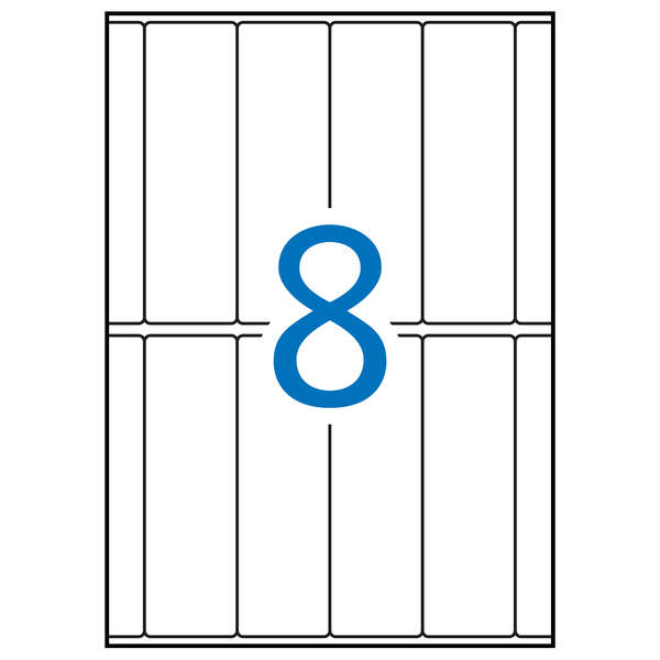 Apli Etiquetas A5 Blancas 31.0 x 100.0mm 15 Hojas