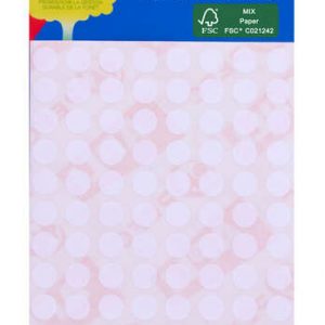 Apli Minibolsa de 480 Etiquetas Redondas Ø 8.0mm - 5 Hojas por 96 Etiquetas - Adhesivo Permanente - Color Blanco