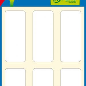 Apli Etiquetas Minibolsa Blancas 20.0 x 50.0mm 6 Hojas