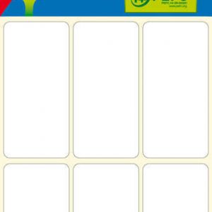 Apli Etiquetas Minibolsa Blancas 26.0 x 54.0mm 6 Hojas