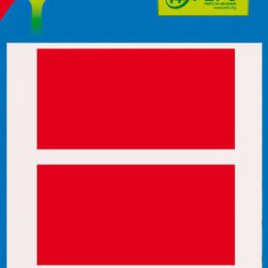 Apli Minibolsa de 15 Etiquetas Rectangulares 34x67mm - 5 Hojas por 3 Etiquetas - Adhesivo Permanente - Cantos Romos - Color Rojo