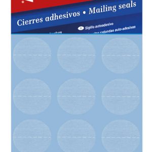 Apli Pack de Cierres Adhesivos Transparentes Ø 25mm - Microperforados - Adhesivo Permanente