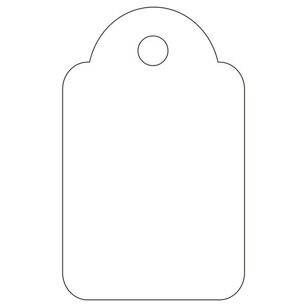 Apli Pack de 1.000 Etiquetas Colgantes 18x29mm - Agujero Preperforado e Hilo de Poliester Ajustable - Color Blanco