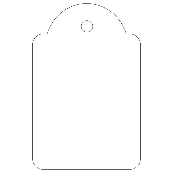 Apli Pack de 500 Etiquetas Colgantes 28x43mm - Agujero Preperforado - Con Hilo de Poliester Blanco - Color Blanco