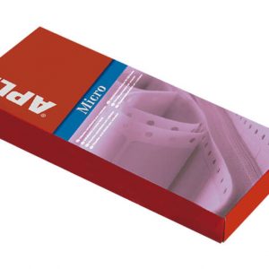 Apli Caja de 2.004 Etiquetas en Continuo 88.9x23.3mm - 167 Pliegues por 12 Etiquetas - Adhesivo Permanente - Cantos Romos - Color Blanco