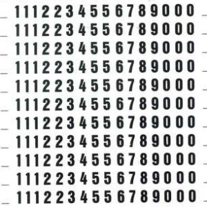 Apli Numeros Transferibles - 6mm de Tamaño - 316 Caracteres - Facil Aplicacion y Durabilidad - Negro