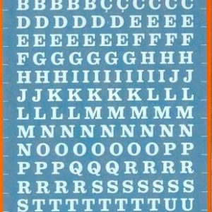 Apli Letras y Numeros Transferibles - 6mm - Facil Aplicacion - 214 Caracteres - Blanco