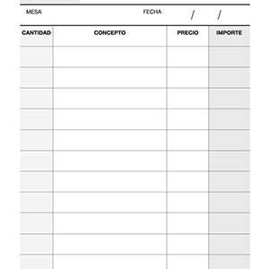 Apli Talonario Camarero 1/8 Duplicado Natural - Ideal para Restaurantes y Bares - 88 Hojas - Numeracion Consecutiva - Tamaño Compacto - Marron