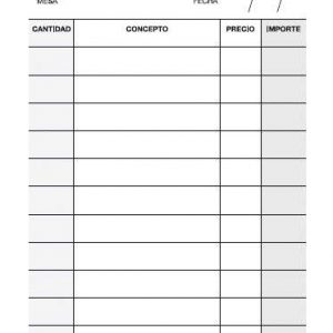 Apli A-140 Talonario Camarero Bolsillo Vertical Duplicado - Tamaño 90x140mm - Papel Autocopiativo - 50 Hojas - Color Original Blanco, Copia Amarillo