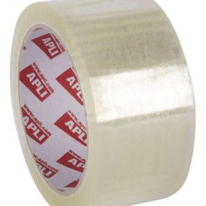 Apli Precinto Premium Pp Solvente Transparente 48mm x 66m - Resistente a la Humedad y al Envejecimiento - Adhesivo de Alta Calidad - Grosor de 28µm" Color: Transparente