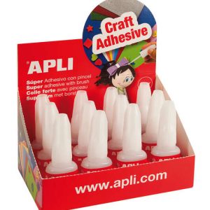 Apli Super Adhesivo Instantaneo 10gr con Pincel Aplicador - Secado Rapido - Facil Aplicacion - Resistente al Agua - Transparente