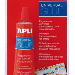 Apli Tubo de Pegamento Universal 40ml - Secado Rapido - Resistente al Agua - Transparente