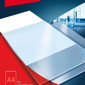 Apli Bolsillos Adhesivos A4 - Bolsa con 6 Bolsillos - Ideal para Carpesanos, Carpetas y Libros - Añade Un Bolsillo Adicional para Documentos e Imagenes