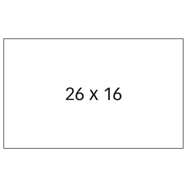 Apli Pack de 6 Rollos de 1000 Etiquetas Blancas para Maquinas Etiquetadoras de Precios de 2 Lineas - Tamaño 26 x 16mm - Adhesivo Permanente - Cantos Rectos - Compatible con Modelos de Apli 101419 y 102365