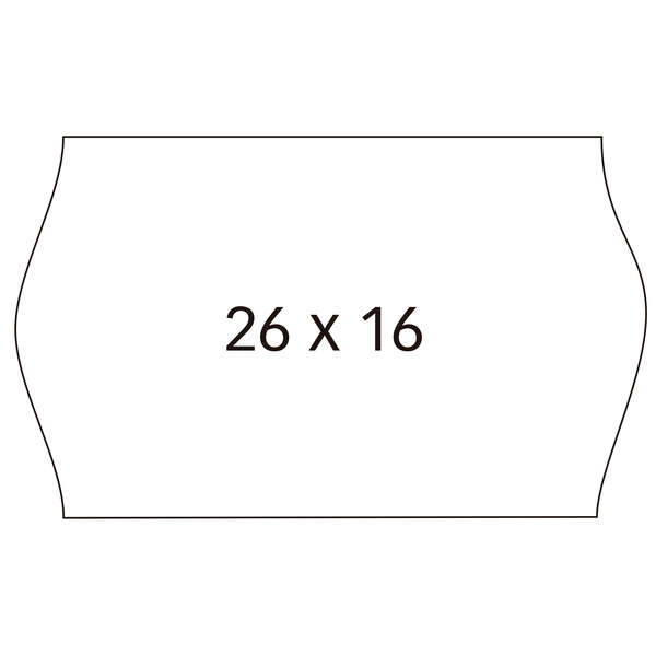 Apli Pack con 6 Rollos de 1.000 Etiquetas Blancas para Maquinas Etiquetadoras de Precios de 2 Lineas - Tamaño 26x16mm - Adhesivo Permanente - Compatibles con Modelos 101419 y 102365