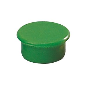Dahle 95513 Pack de 10 Imanes para Pizarra Blanca - Diametro de 13mm - Color Verde