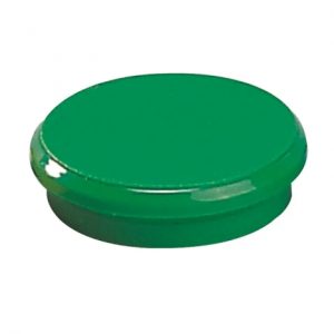 Dahle 95524 Pack de 10 Imanes para Pizarra Blanca - Diametro de 24mm - Color Verde