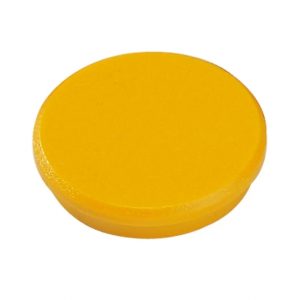 Dahle 95532 Pack de 10 Imanes para Pizarra Blanca - Diametro de 32mm - Color Amarillo