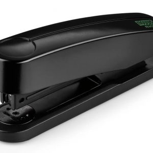 Novus B2 re+new Grapadora de Sobremesa - Fabricada con Plastico Reciclado - Hasta 25 Hojas - Grapado Abierto, Cerrado y Clavado - Incluye 200 Grapas - Color Negro