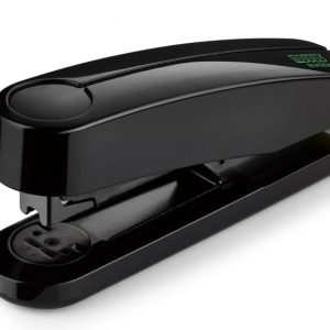 Novus B4 re+new Grapadora de Sobremesa - Fabricada con Plastico Reciclado - Hasta 40 Hojas - Grapado Abierto, Cerrado y Clavado - Incluye 200 Grapas - Color Negro