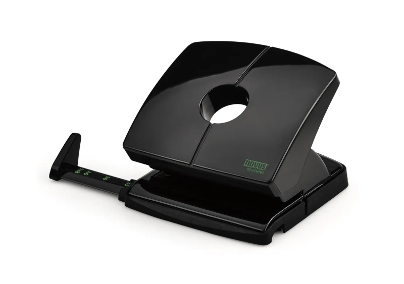 Novus B 220 re+new Perforadora de Papel - Fabricada con Plastico Reciclado - Hasta 20 Hojas - Escala de Tope - Vaciado Facil - Punzones 5.5mm - Color Negro 1 Novus B 220 re+new Perforadora de Papel - Fabricada con Plastico Reciclado - Hasta 20 Hojas - Escala de Tope - Vaciado Facil - Punzones 5.5mm - Color Negro