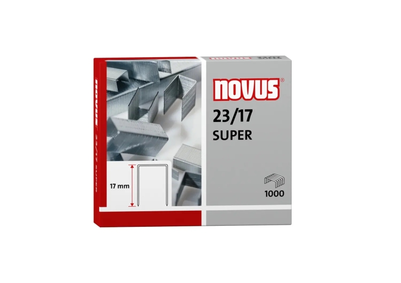 Novus 23/17 Super Caja de 1000 Grapas 23/17 Galvanizadas para Grapadoras de Gruesos 1 Novus 23/17 Super Caja de 1000 Grapas 23/17 Galvanizadas para Grapadoras de Gruesos