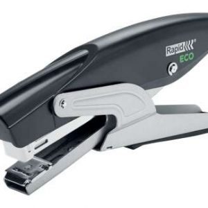 Rapid ECO Grapadora de Tenaza - Fabricadas con un 81% de Plastico Reciclado - Hasta 20 Hojas - Para Grapas 24/6, 26/6 - Grapado y Clavado - Color Negro