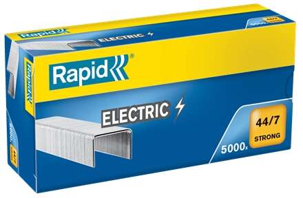 Rapid Strong 44/7 Electric Caja de 5000 Grapas 44/7 - Hasta 70 Hojas - Alambre Reforzado Galvanizado 1 Rapid Strong 44/7 Electric Caja de 5000 Grapas 44/7 - Hasta 70 Hojas - Alambre Reforzado Galvanizado