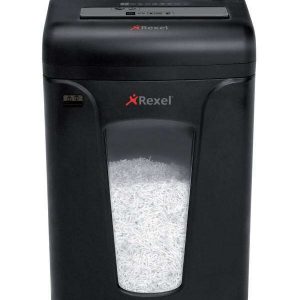Rexel Mercury Destructora Microcorte - Antiatasco - Hasta 8 Hojas - Destruye Grapas, Clips y Cds - Capacidad Papelera 21L, 220 Hojas A4