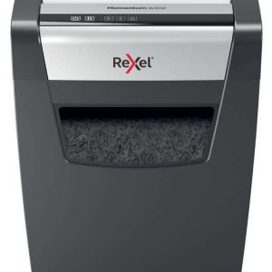 Rexel Momentum x312 Destructora de Papel Manual Corte Confeti P-3 - Destruye hasta 12 Hojas - Funcionamiento Ininterrumpido 6min - Papelera de 23L - Color Gris/Plata