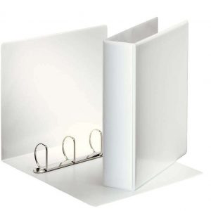 Esselte Carpeta Canguro Gama Basica A4 4 Anillas 4D 50mm - Capacidad para 480 hojas A4 (80 g/m²) -  Color Blanco