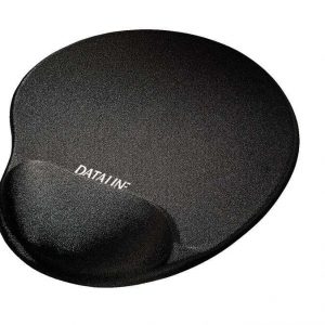 Esselte Dataline All in One Alfombrilla con Reposamuñecas Relleno de Gel - Medidas 300x260x35mm - Lycra Lavable - Base Antideslizante - Control del Raton Mejorado - Color Negro