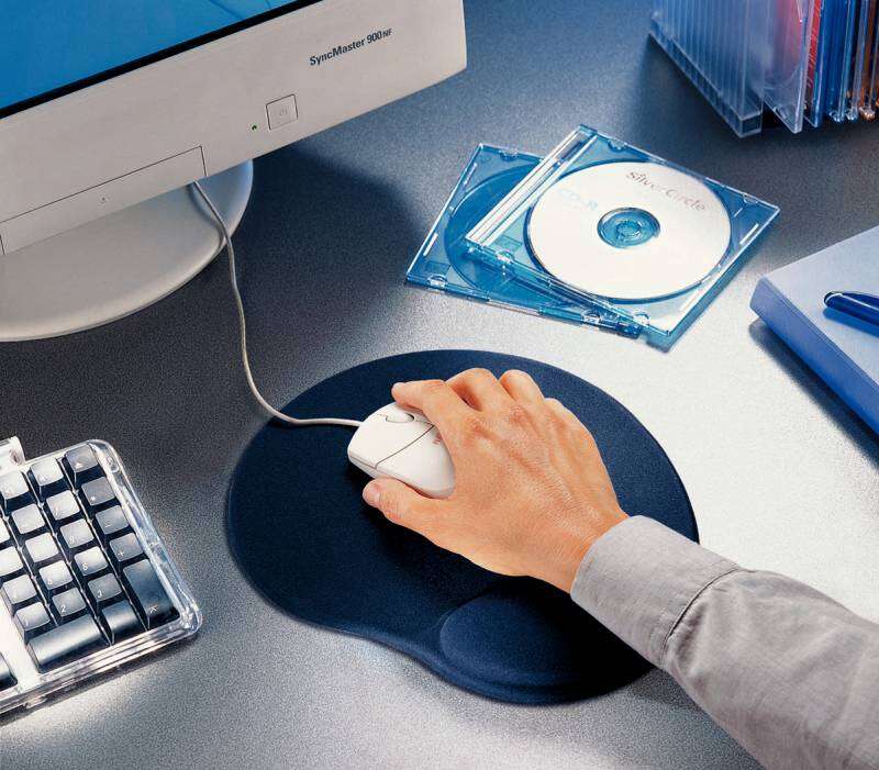 Esselte Allinone Alfombrilla y Reposamuñecas Ergonomicos - Relleno de Gel - Color Azul 1 Esselte Allinone Alfombrilla y Reposamuñecas Ergonomicos - Relleno de Gel - Color Azul