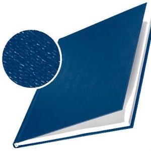 Leitz Pack de 10 Tapas Rigidas Impressbind 3,5mm - Capacidad para 15-35 Hojas A4 - Encuadernacion de Alta Calidad - Superficie de Lino Lacada - Papel Blanco sin Acido - Color Azul