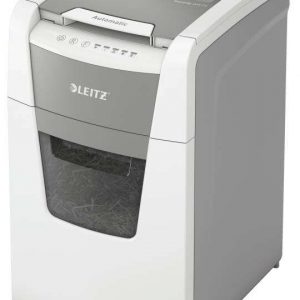 Leitz IQ 150 Autofeed P4 Destructora Automatica de Papel Corte en Particulas P-4 - Autoalimentacion 150 Hojas, Manual 8 Hojas - Papelera de 44L - Color Blanco