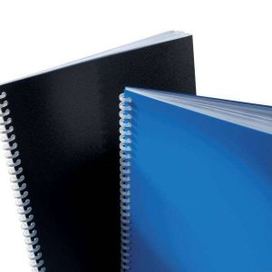 GBC Tapas Polyclearview para Encuadernacion - A4, 800 Micras - Negras y Mates - Color Negro