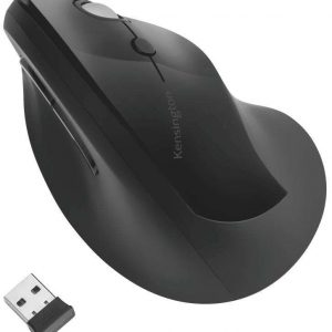 Kensington Pro Fit Ergo Raton Vertical Inalambrico 2.4Ghz 1600dpi - 5 Botones - Inclinación Natural 46,7º - Alcance hasta 20m - Indicador de Carga - Color Negro