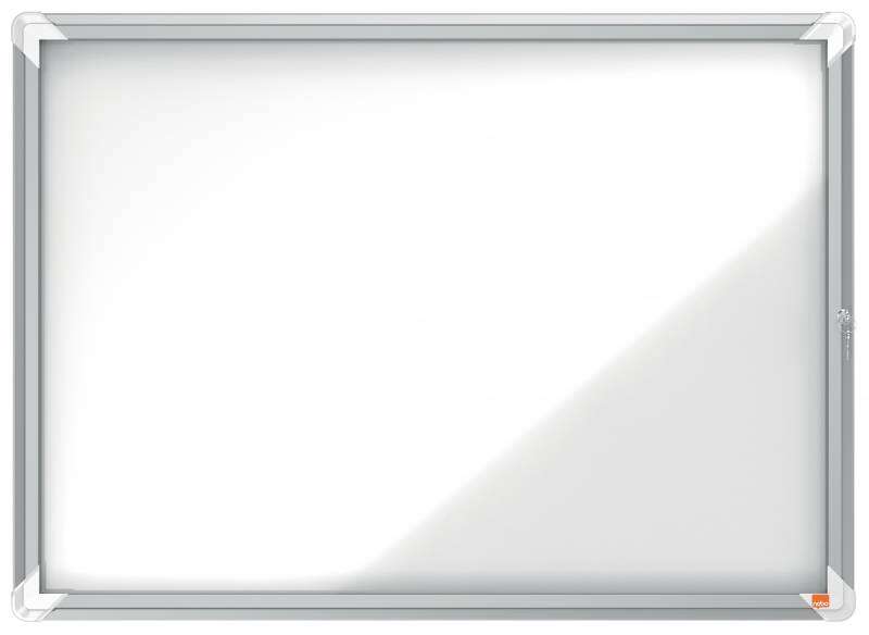 Nobo Vitrina Exteriores 8 Hojas A4 Superficie Blanca Magnetica - 692x972x45mm - Puerta Seguridad Cerradura Marco Aluminio - Resistente Intemperie - Color Blanco 1 Nobo Vitrina Exteriores 8 Hojas A4 Superficie Blanca Magnetica - 692x972x45mm - Puerta Seguridad Cerradura Marco Aluminio - Resistente Intemperie - Color Blanco