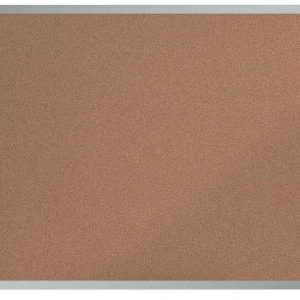 Nobo Essence Tablero de Anuncios de Corcho 600x450mm - Montaje en Esquinas - Superficie de Corcho - Marco de Aluminio Anodizado - Color Natural