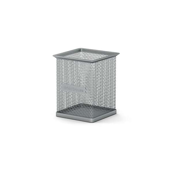 Erichkrause Compass Classic Portalapices Cuadrado 80×80×95mm - Acero Inoxidable Calado - Color Plata