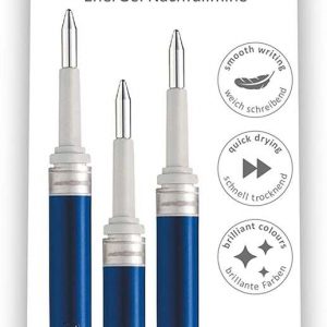 Pentel EnerGel X Pack de 3 Recambios para BL57, BL77, BL107, BL117, BL407, BL2007, BL2507 - Color Azul
