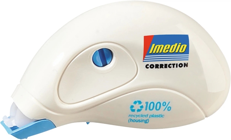 Imedio Roller Compact Cinta Correctora 5mm x 10m - Rapido, Limpio y Preciso - Sin Disolventes - Control de Nivel de Cinta - Tensor de Cinta - Carcasa 100% de Plastico Reciclado 1 Imedio Roller Compact Cinta Correctora 5mm x 10m - Rapido, Limpio y Preciso - Sin Disolventes - Control de Nivel de Cinta - Tensor de Cinta - Carcasa 100% de Plastico Reciclado