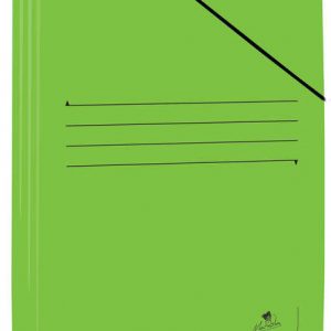 Mariola Carpeta de Carton Plastificado Folio 500gr/m2 - Medidas 34x25cm - Cierre con Goma Elastica - Color Verde